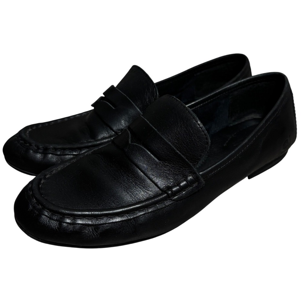 Born Womens 7 Leather Penny Loafers Slip On Flats Career Office Whimsigoth Work